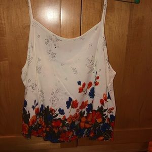 Cream and colorful crop top with detailed drawing